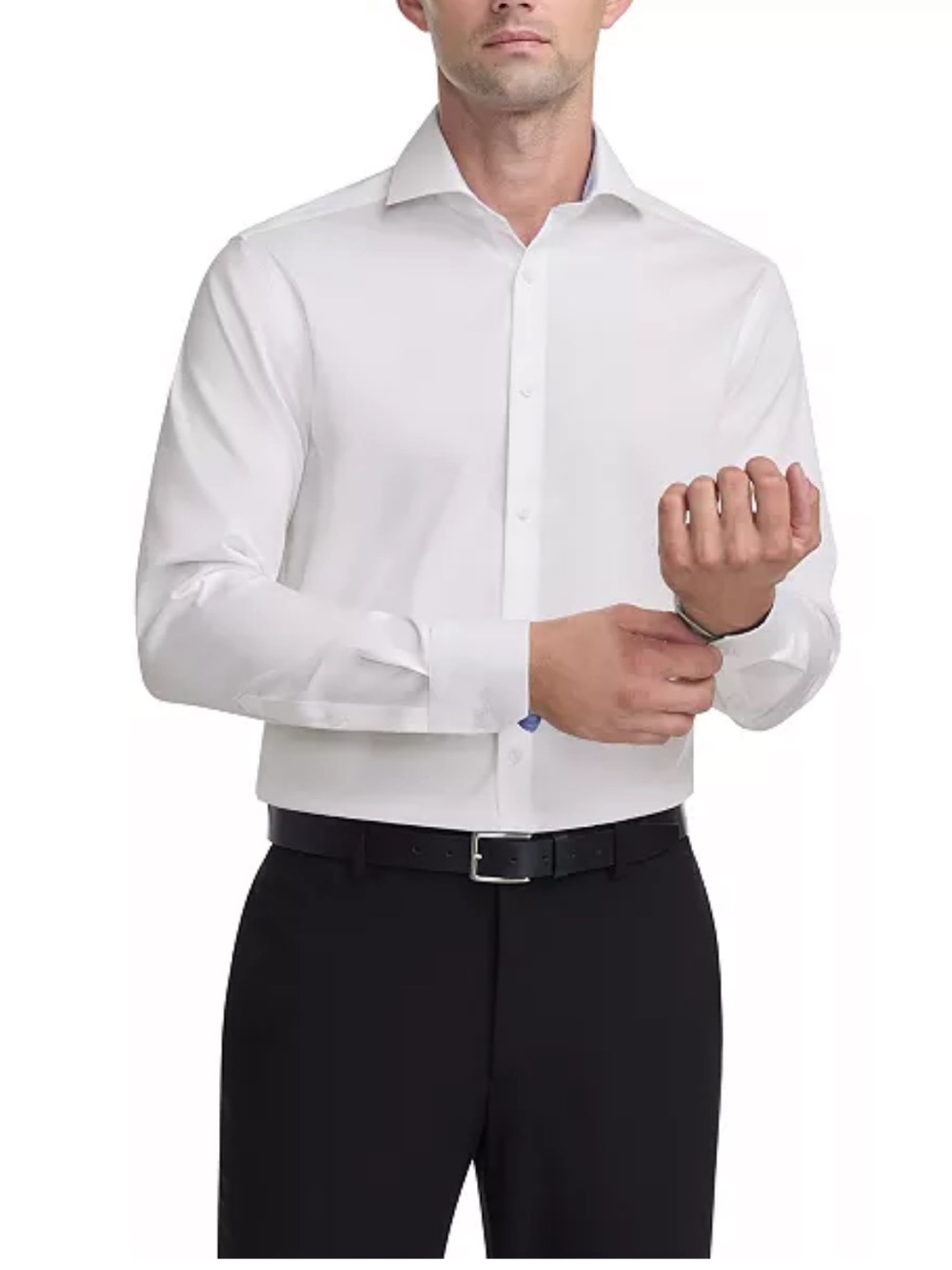 Ted Baker Men’s White Four Season Performance Slim Fit Dress Shirt